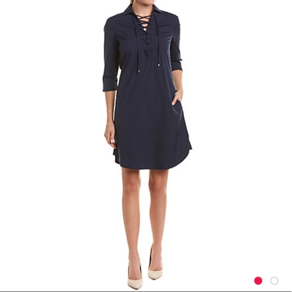J. McLaughlin navy tunic dress